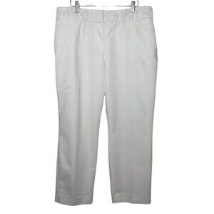 DANA BUCHMAN | Women's White Tab Closure Ankle Length Pants | Size 16